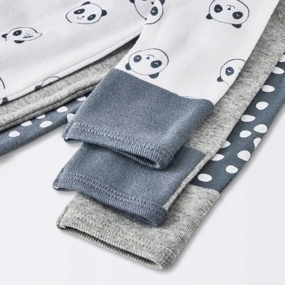 Baby Boys' 3pk Pandas Zip-Up Sleep N' Play - Cloud Island™ Heather Gray 3 Baby Boys' 3pk Pandas Zip-Up Sleep N' Play - Cloud Island™ Heather Gray - Image 3
