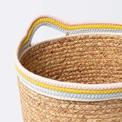 Natural Woven Round Storage Bin With Coiled Rope Handle - Cloud Island™ L 2 Natural Woven Round Storage Bin With Coiled Rope Handle - Cloud Island™ L - Image 2