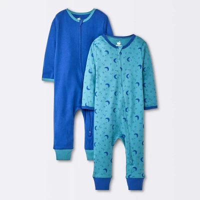 Baby Boys' 2pk Safari Animals Zip Romper - Cloud Island™ 5 Baby Boys' 2pk Safari Animals Zip Romper - Cloud Island™ - Image 5