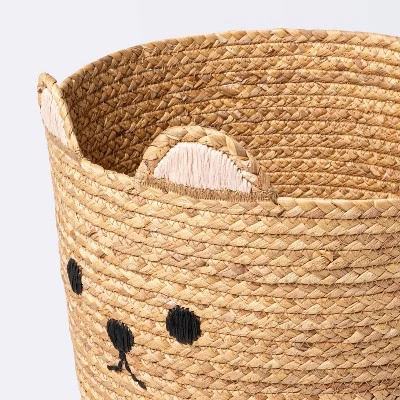 Woven Animal Round Storage Bin - Cloud Island™ Bear 2 Woven Animal Round Storage Bin - Cloud Island™ Bear - Image 2