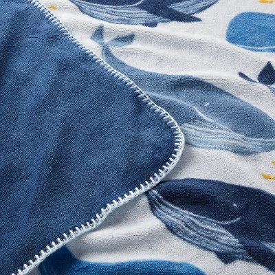 Plush Baby Blanket - Whales - Cloud Island™ 2 Plush Baby Blanket - Whales - Cloud Island™ - Image 2