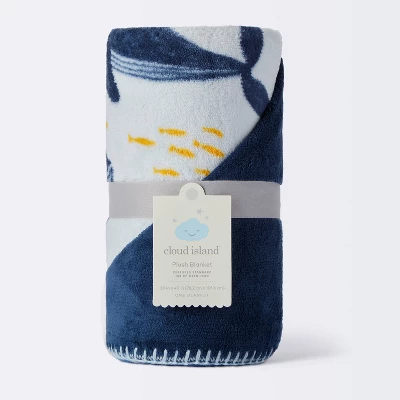 Plush Baby Blanket - Whales - Cloud Island™ 3 Plush Baby Blanket - Whales - Cloud Island™ - Image 3