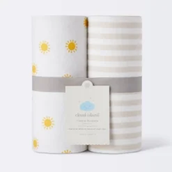 Flannel Swaddle Baby Blankets - Yellow Sun And Stripe - 2pk - Cloud Island™ 5 Flannel Swaddle Baby Blankets - Yellow Sun And Stripe - 2pk - Cloud Island™ -Cloud Island GUEST 3d36f01e efe2 4524 972e c2dcdabf32e5