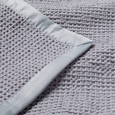 Waffle Blanket - Cloud Island™ Gray 2 Waffle Blanket - Cloud Island™ Gray - Image 2