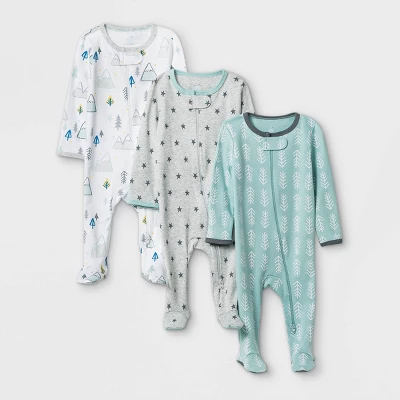 Baby Boys' 3pk Pandas Zip-Up Sleep N' Play - Cloud Island™ Heather Gray 9 Baby Boys' 3pk Pandas Zip-Up Sleep N' Play - Cloud Island™ Heather Gray - Image 9