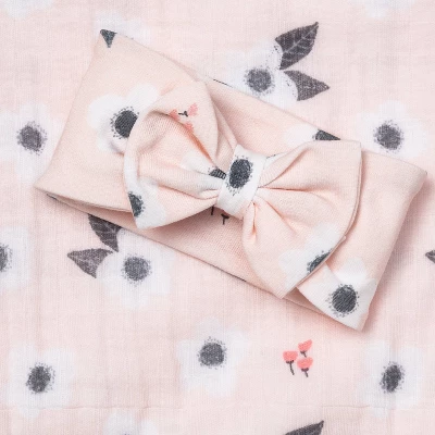 Hospital Gift Set With Headband Spring Floral - Cloud Island™ Pink 2 Hospital Gift Set With Headband Spring Floral - Cloud Island™ Pink - Image 2