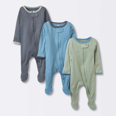 Baby Boys' 3pk Pandas Zip-Up Sleep N' Play - Cloud Island™ Heather Gray 5 Baby Boys' 3pk Pandas Zip-Up Sleep N' Play - Cloud Island™ Heather Gray - Image 5
