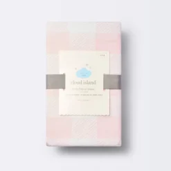 Polyester Rayon Fitted Crib Sheet - Pink Gingham - Cloud Island™ -Cloud Island GUEST 5fa8b934 f738 47e6 abf2 46aade40b7d0