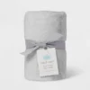 Solid Satin Edge Plush Blanket - Cloud Island™ Gray