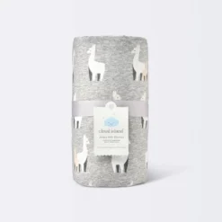 Jersey Knit Reversible Faux Fur Blanket Llamas - Cloud Island™ Blue/White -Cloud Island GUEST 89073436 24a2 433a a9a5 566b5c2024ab