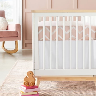 Crib Skirt - Solid White - Cloud Island™ 1 Crib Skirt - Solid White - Cloud Island™