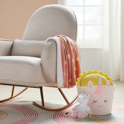 Coiled Rope Medium Round Storage Decorative Basket - Unicorn - Cloud Island™ 1 Coiled Rope Medium Round Storage Decorative Basket - Unicorn - Cloud Island™