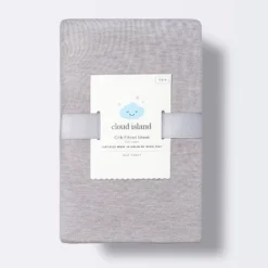 Polyester Rayon Fitted Crib Sheet - Solid Gray - Cloud Island™ 5 Polyester Rayon Fitted Crib Sheet - Solid Gray - Cloud Island™ -Cloud Island GUEST b5cc95ad 4e8b 4b2e 84c0 7c6333c470a8