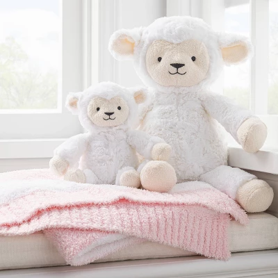 Plush Animal With Mini Plush Stuffed Animal Toy - Lamb - 2pc - Cloud Island™ 1 Plush Animal With Mini Plush Stuffed Animal Toy - Lamb - 2pc - Cloud Island™