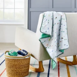 Jersey Knit Reversible Blanket - Cloud Island™ Trucks