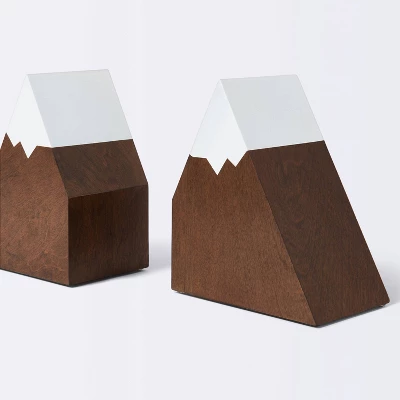 Mountain Peak Bookends - Cloud Island™ Brown 2 Mountain Peak Bookends - Cloud Island™ Brown - Image 2