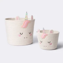 Coiled Rope Medium Round Storage Decorative Basket - Unicorn - Cloud Island™ 5 Coiled Rope Medium Round Storage Decorative Basket - Unicorn - Cloud Island™ -Cloud Island GUEST dc09bb33 1873 4ba5 b74a 5dac09679ff1
