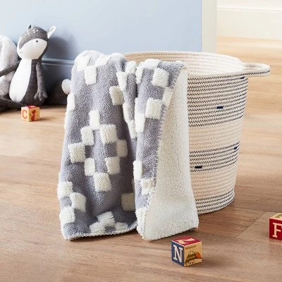 Plush Stroller Blanket Geo - Cloud Island™ Gray 1 Plush Stroller Blanket Geo - Cloud Island™ Gray