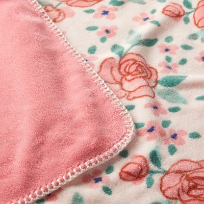 Plush Baby Blanket - Floral Blooms - Cloud Island™ 2 Plush Baby Blanket - Floral Blooms - Cloud Island™ - Image 2